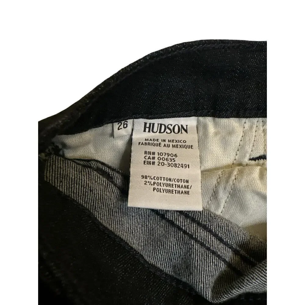 Hudson Women's Low Rise Stretch Super Skinny Denim Size 26 Dark Wash Blue NWT - Picture 5 of 5